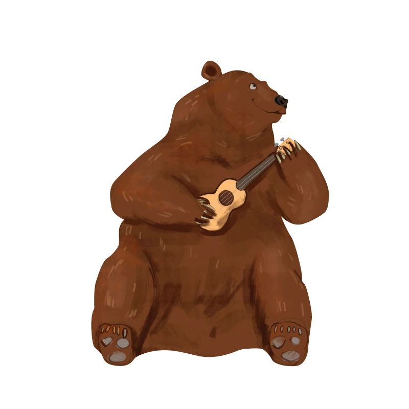 Guitar Ukulele Bear Brown Bear Children Gift