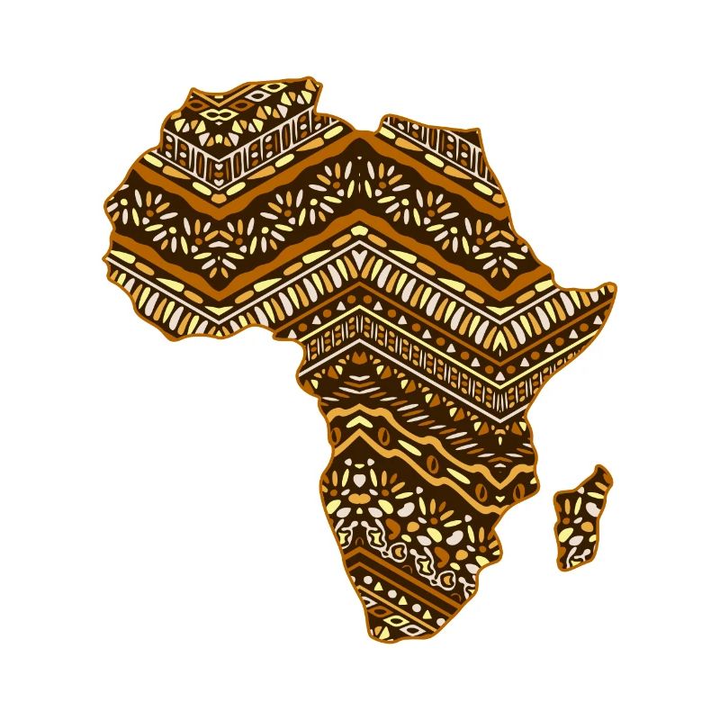 Africa map pattern