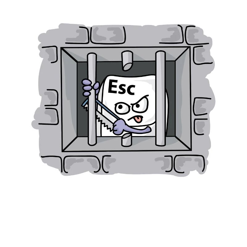 ESCAPE Prison Outbreak Computer Scientist Nerd Geek