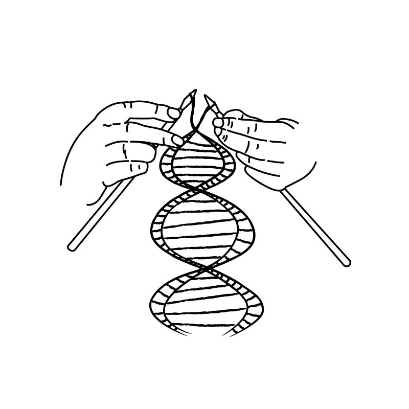 Decryption DNA DNA Code Knitting