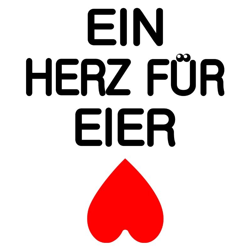 Ein Herz für Eier. Rotes Herz.