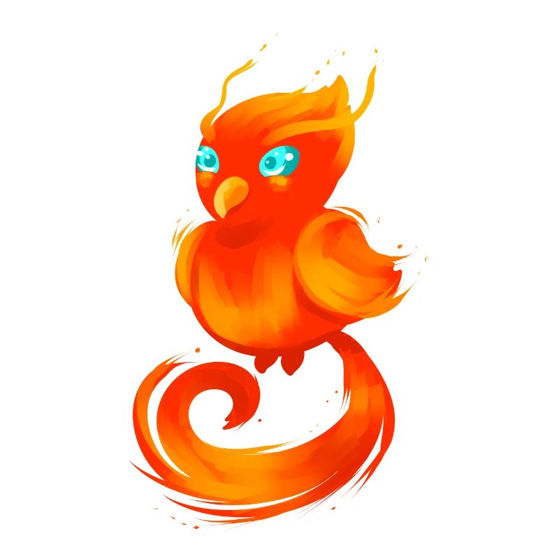 COOL PHOENIX - Petit Phoenix aux yeux bleus