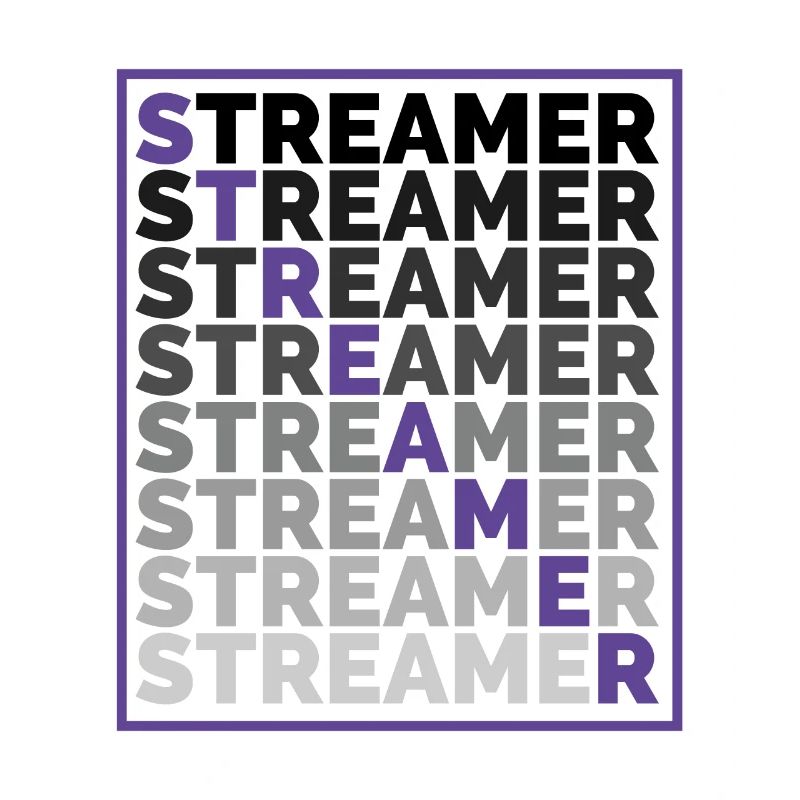 Cool streamer & gamer design with frame