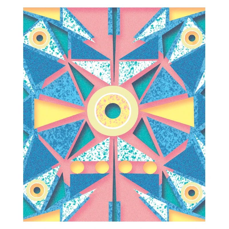 Blau, Rosa und Pink Mandala