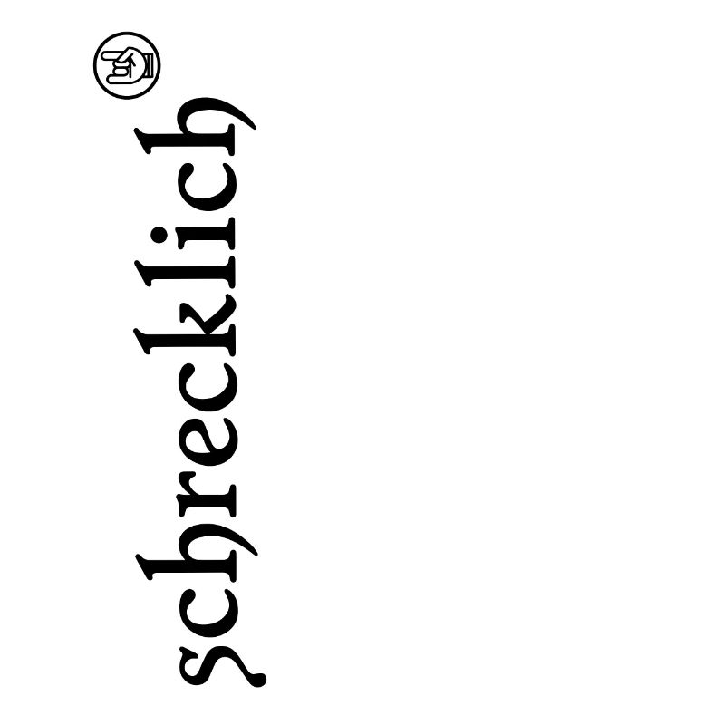 schrecklich mit funky Zeichen schwarz