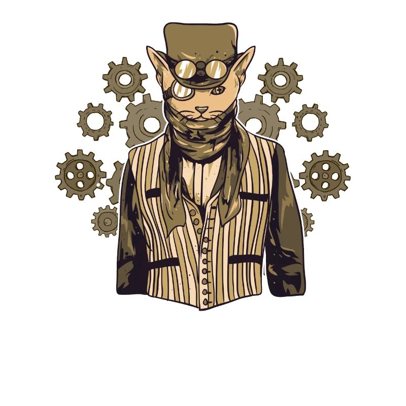 Hipster Cat Engineer Design Cool Drôle Drôle