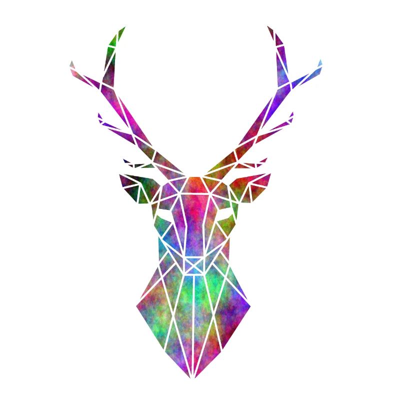Psychedelischer geometrischer Hirsch