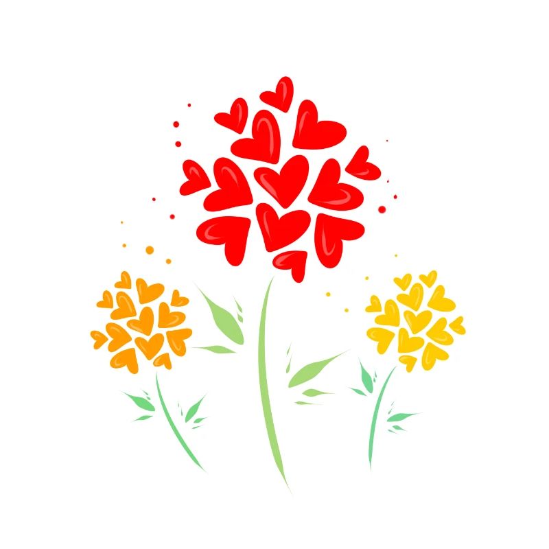 Coeurs fleurs