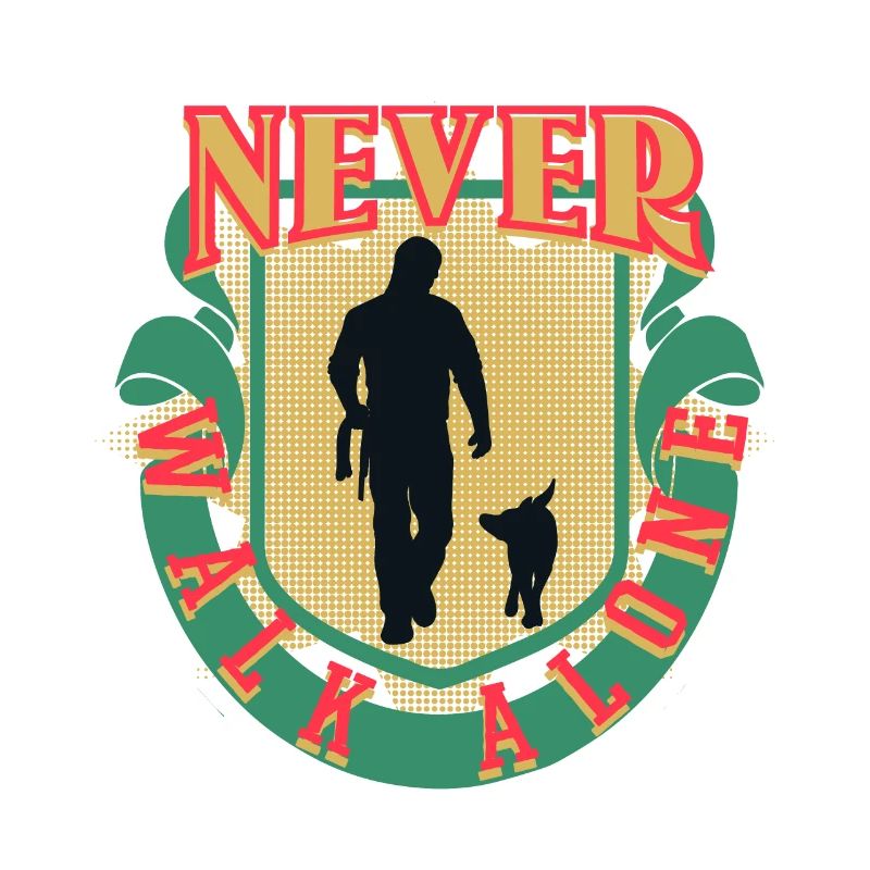 Hunde Dogwalker Never Walk Alone Geschenk