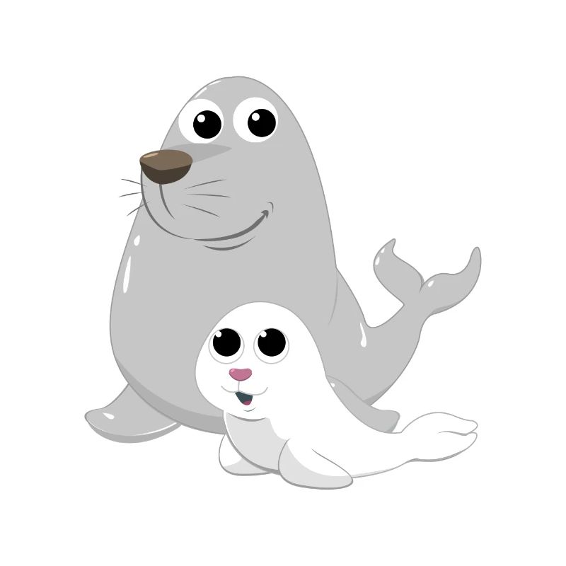 Phoque avec bébé phoque