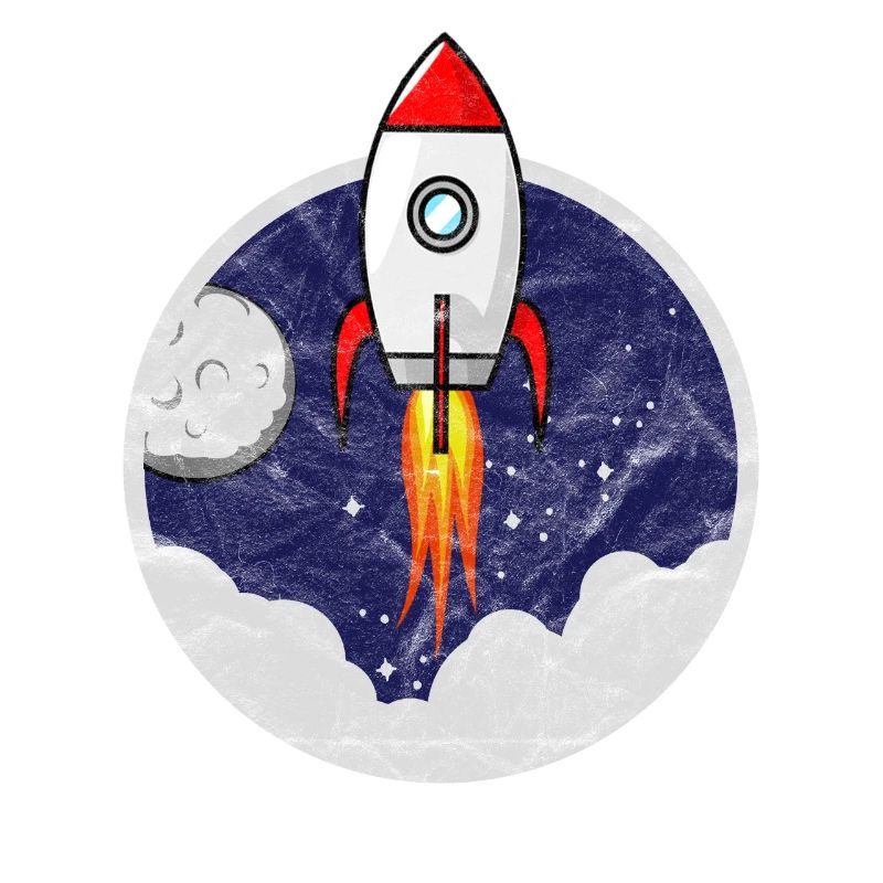 Space Shuttle Piccolo razzo per bambini grunge