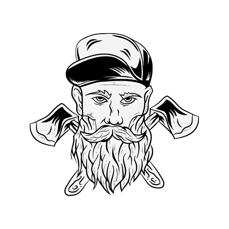 Lumberjack, Ax, Axes, Beard, Cappy