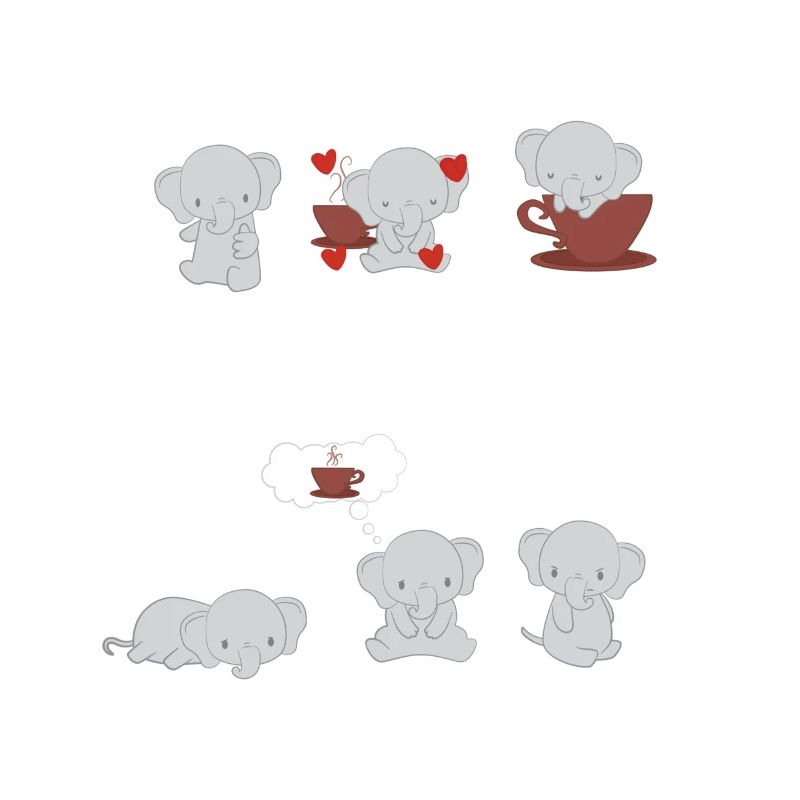 Éléphant éléphant - fan d'éléphant - café