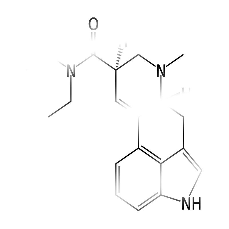 Molécule de formule structurelle LSD A. Hofmann Bicycle Day