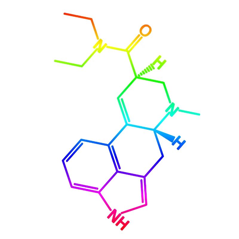 LSD Strukturformel Molekül A. Hofmann Bicycle Day