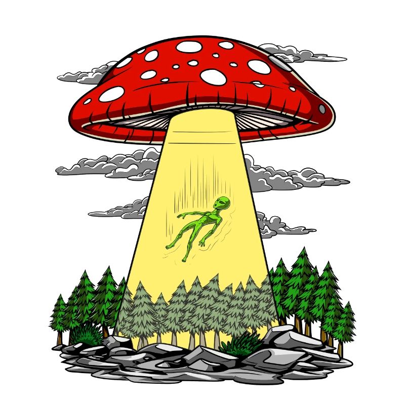 Magic Mushroom Alien Abduction UFO Psilocybin Trip