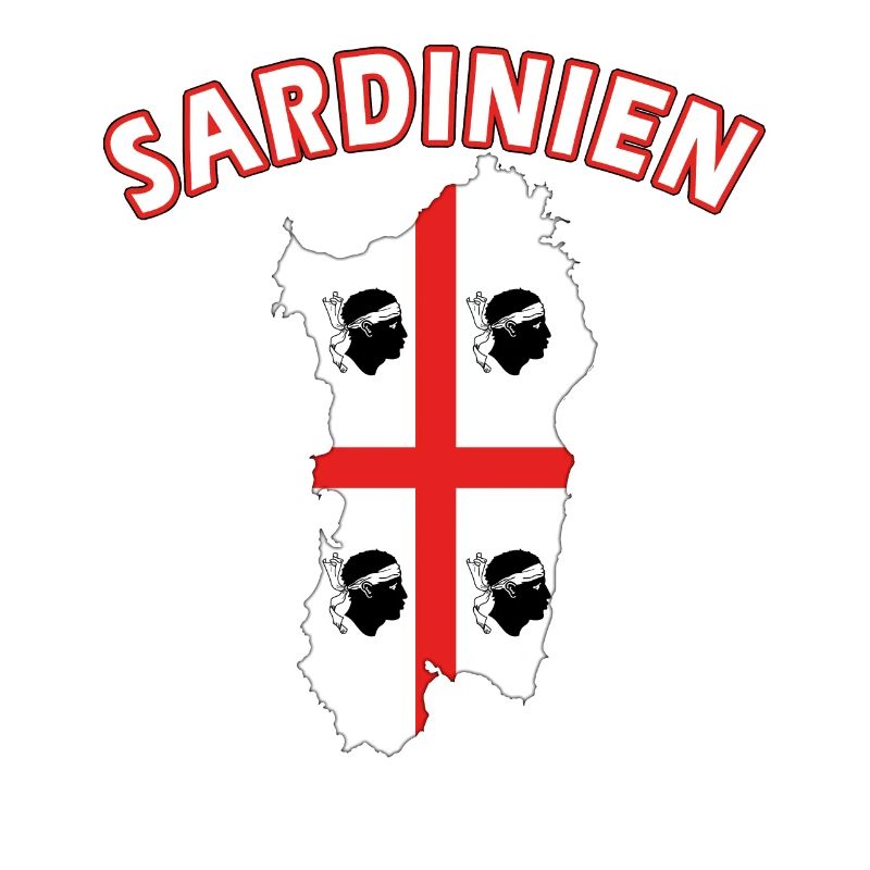 Sardinien Landkarte Urlaub Motorrad Flagge
