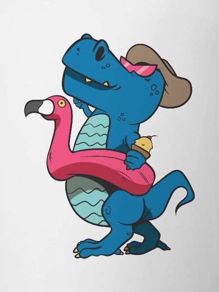 Dinosaur as a tourist