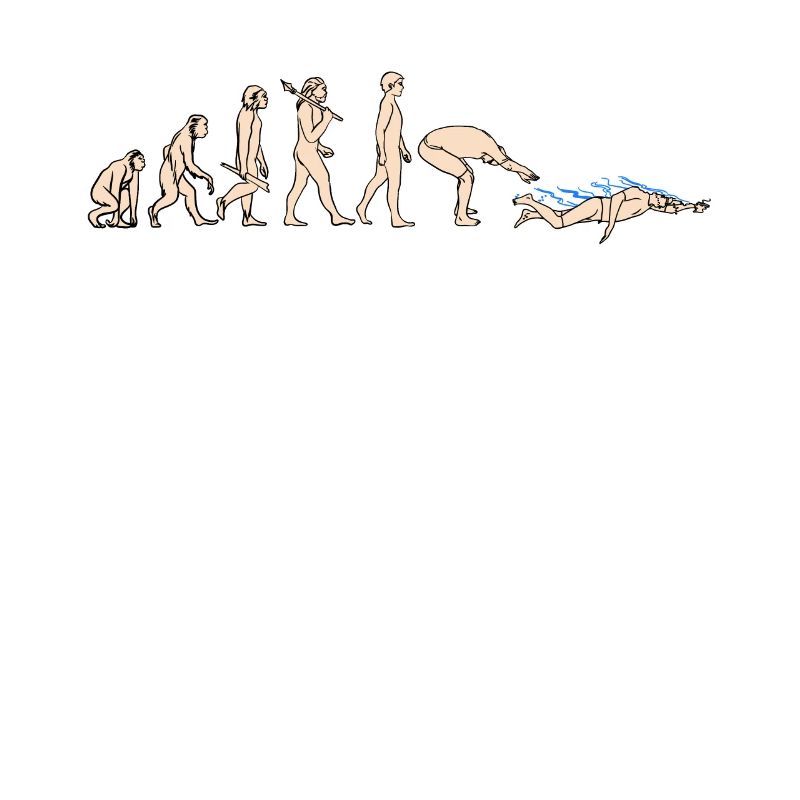 Evolution Schwimmen vom Affen zum Schwimmer