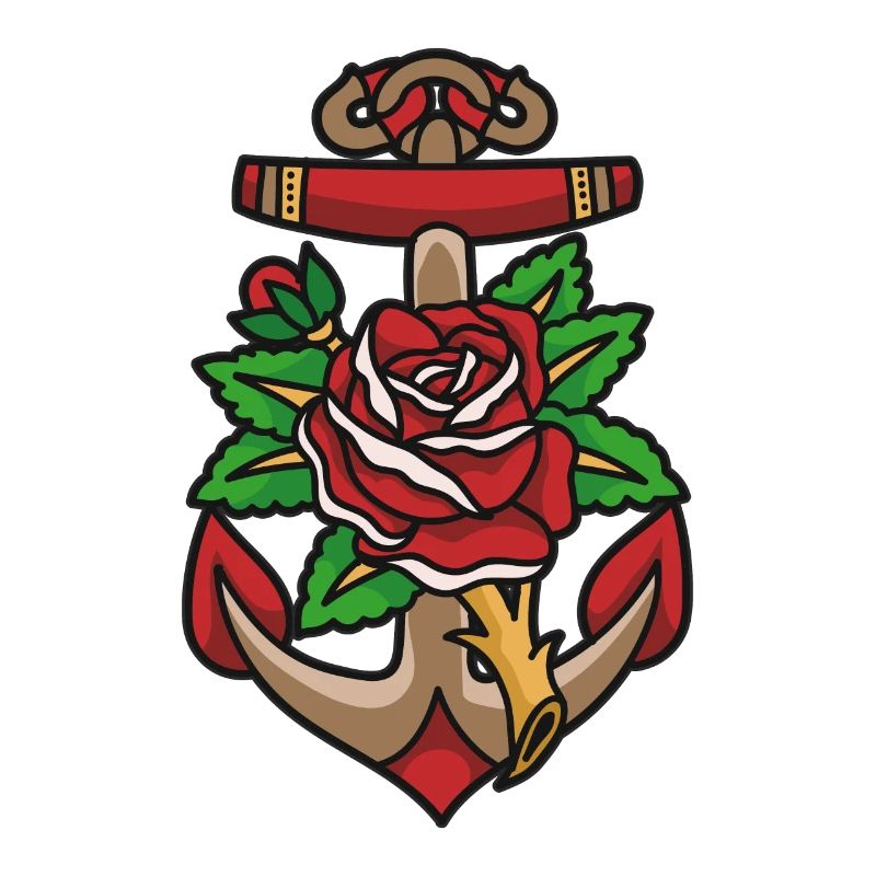 Ancre avec Rose