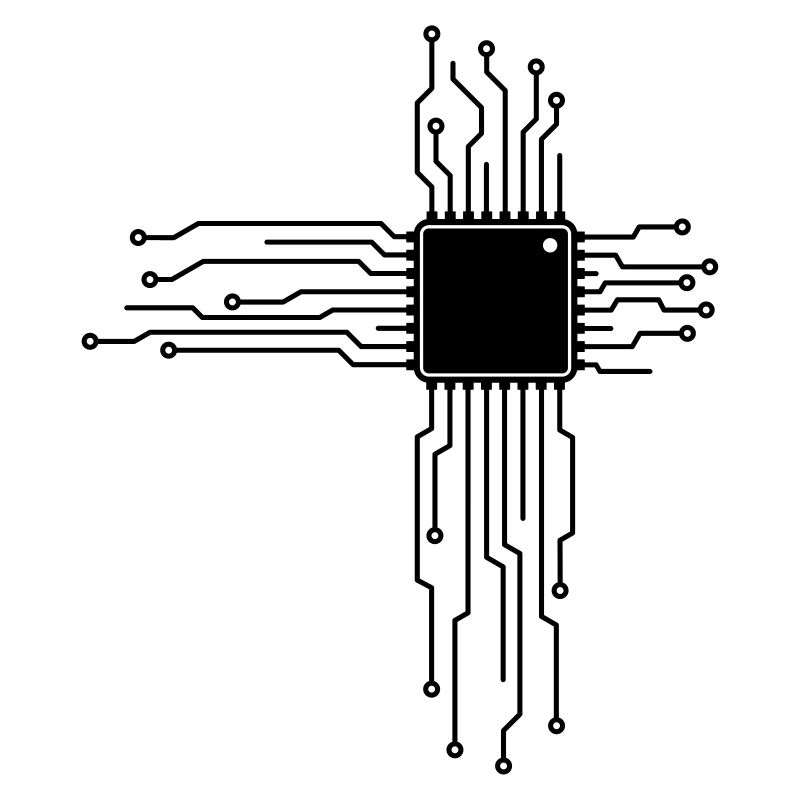 Platine als Herz - Computer CPU Nerd T-Shirt