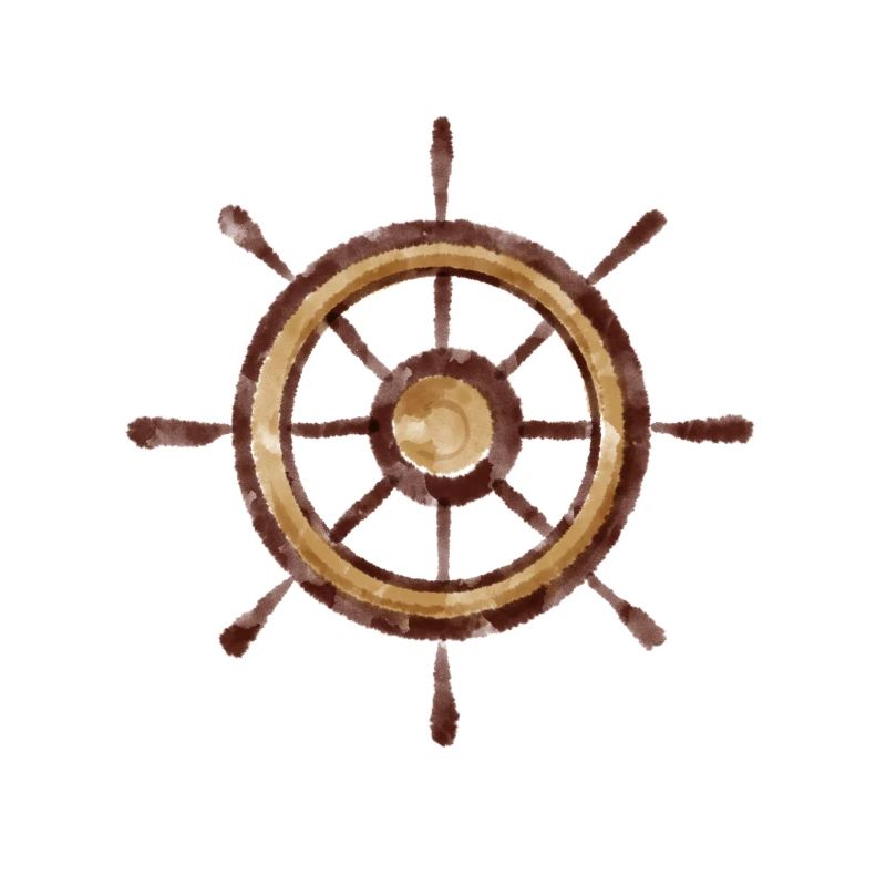 Roue de bateau. Ohé!