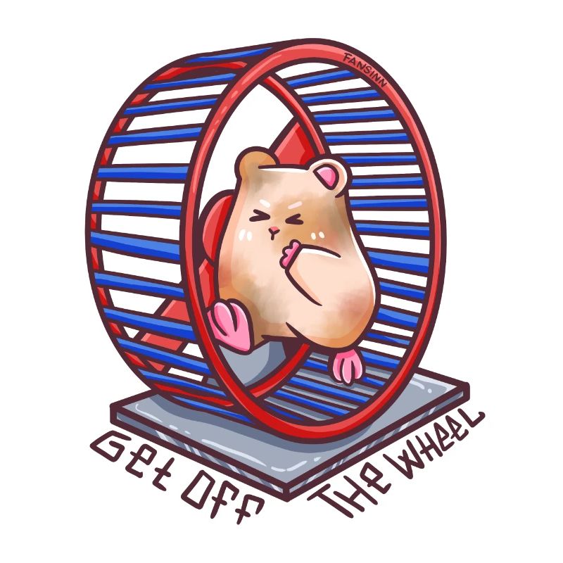 Métaphore de roue de hamster roue courante