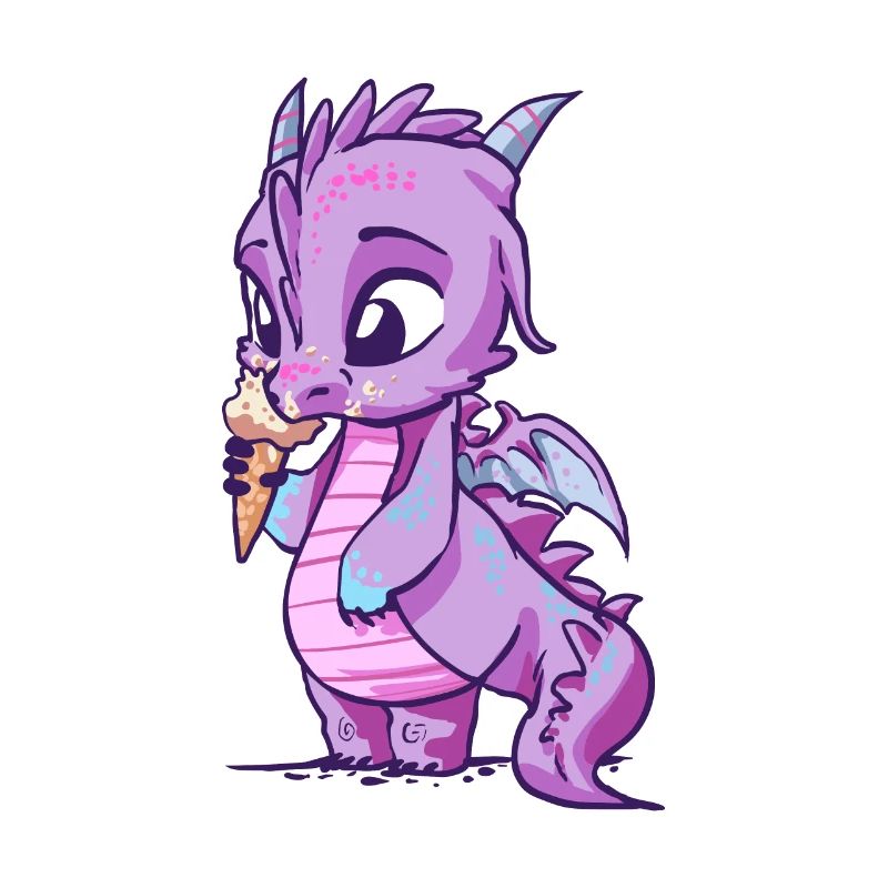 Petit dragon avec glace