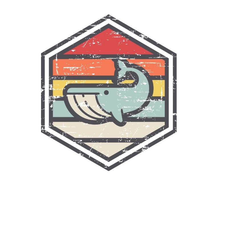 Retro Badge Whale Light