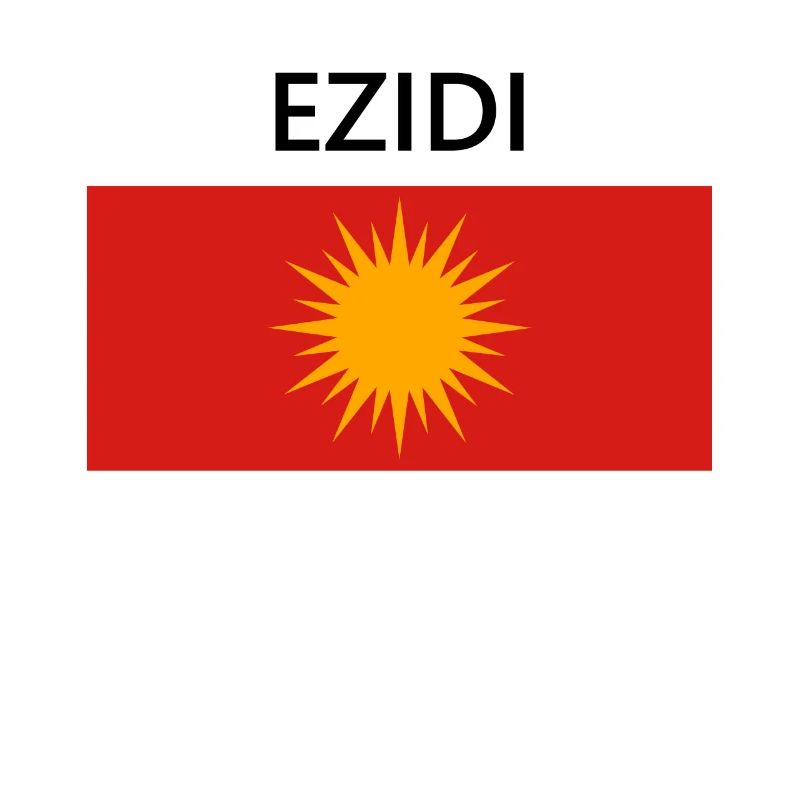 Drapeau ezidxan drapeau ezidi sur le dos