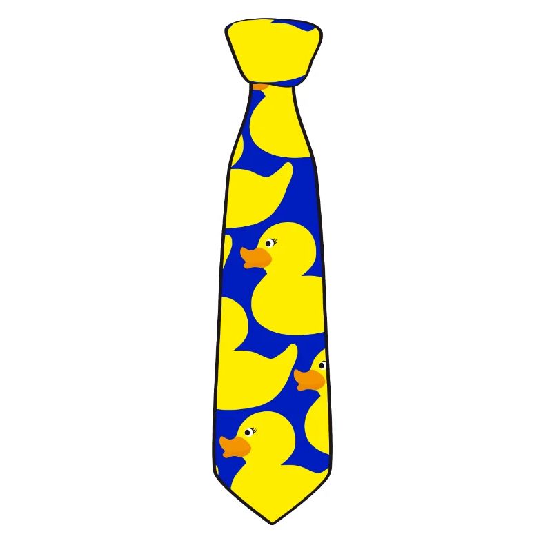 Ducky Tie Krawatte mit Enten Muster