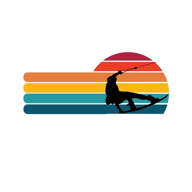 Silhouette de wakeboard