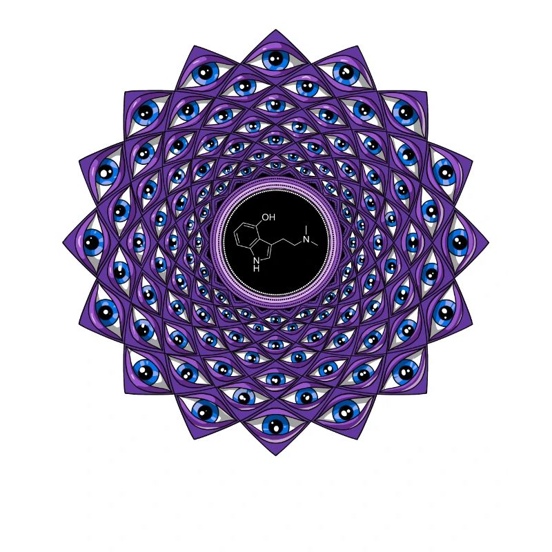 Psychedelischer DMT-Molekül-Trip
