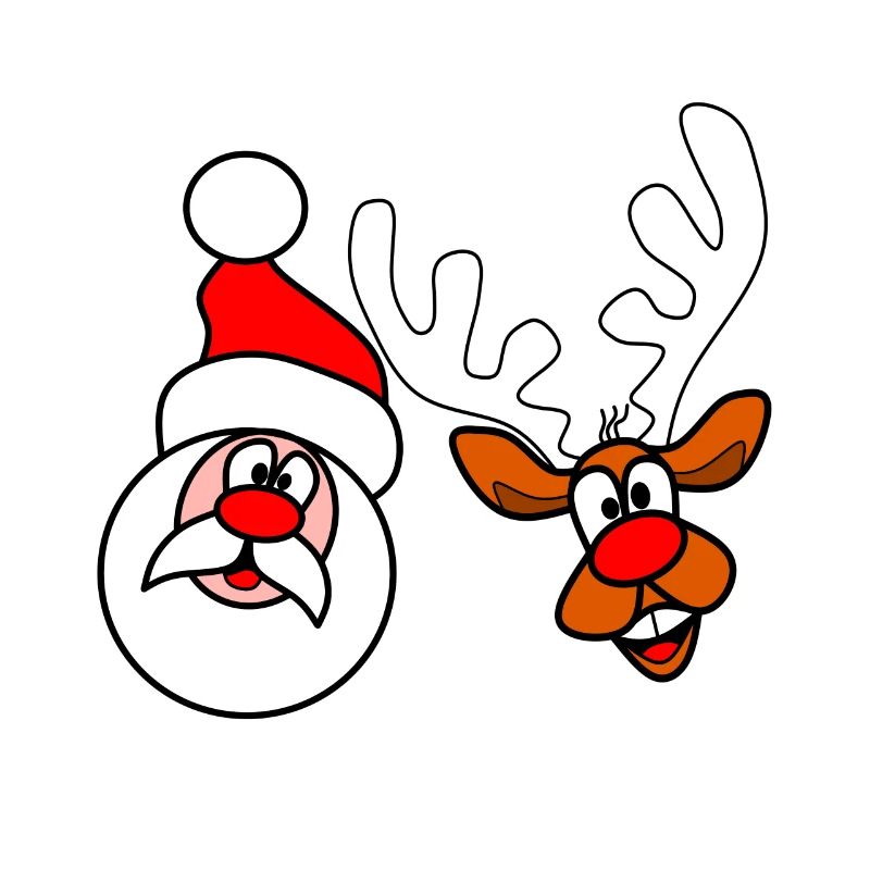 Weihnachtsmann & Rentier