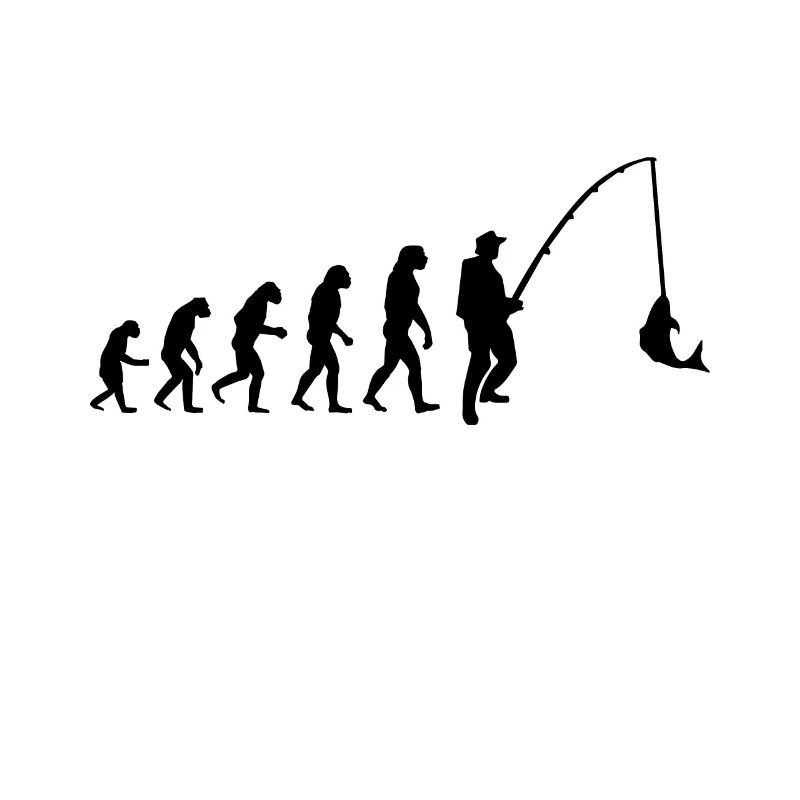 Angeln - Evolution - Geschenk - Fischer - Fischen