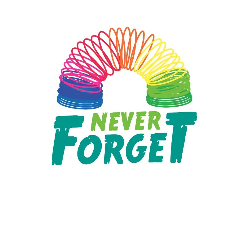 90s Never Forget Regenbogen Spielzeug Humor