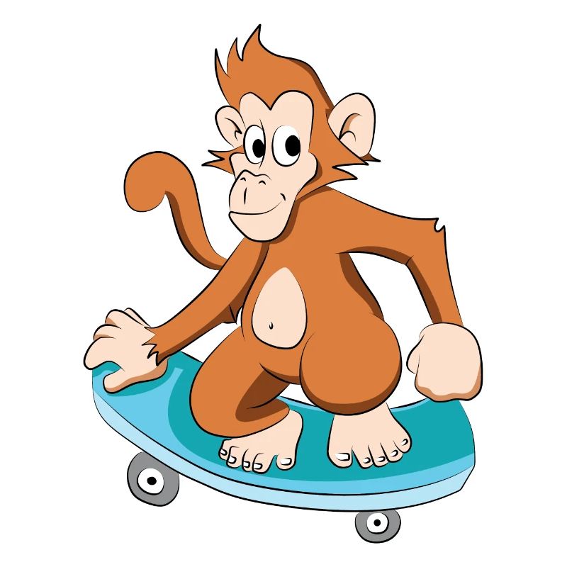 Skating monkey chimpanzee