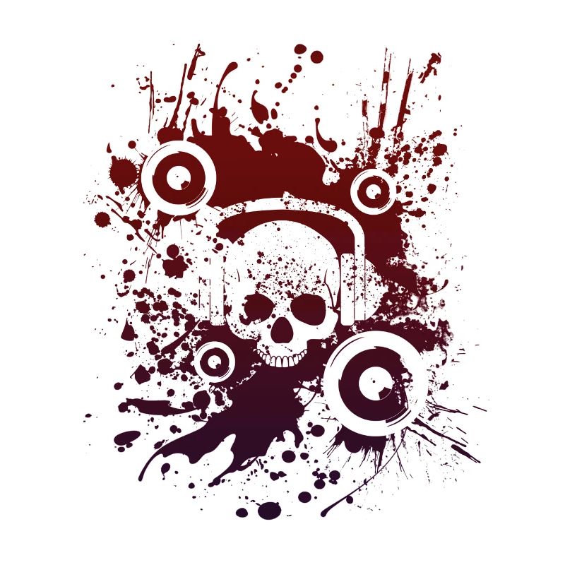 Techno Skull DJ Speaker Splash EDM Music