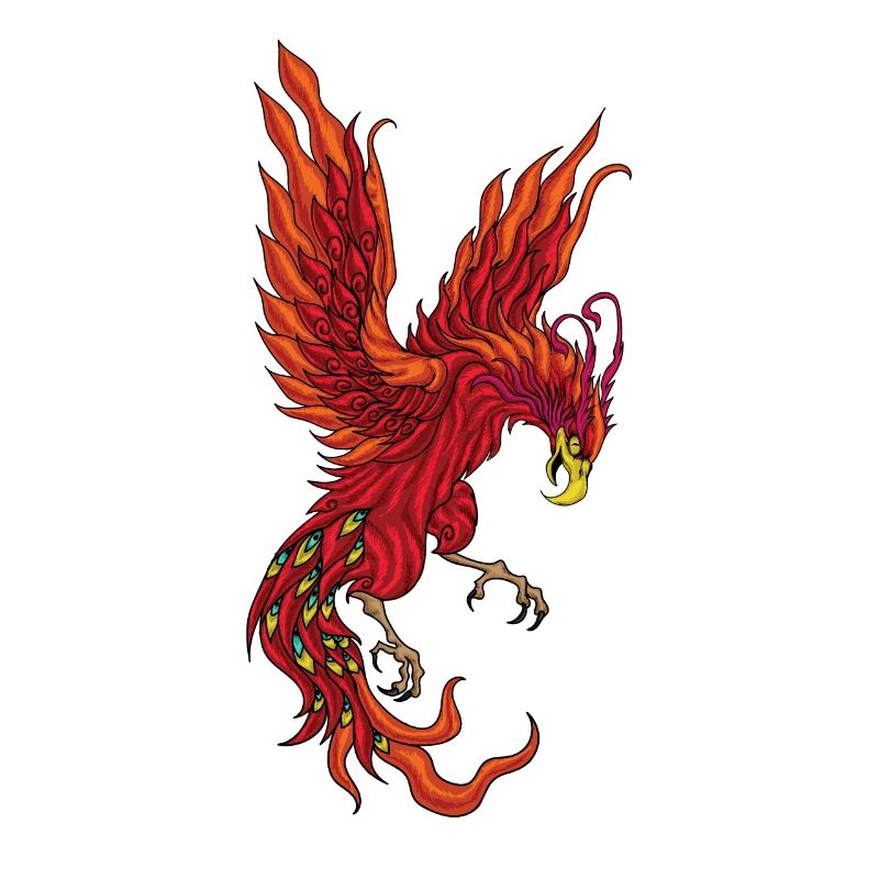 Phoenix Firebird Mythical Creature Fantasy Motif