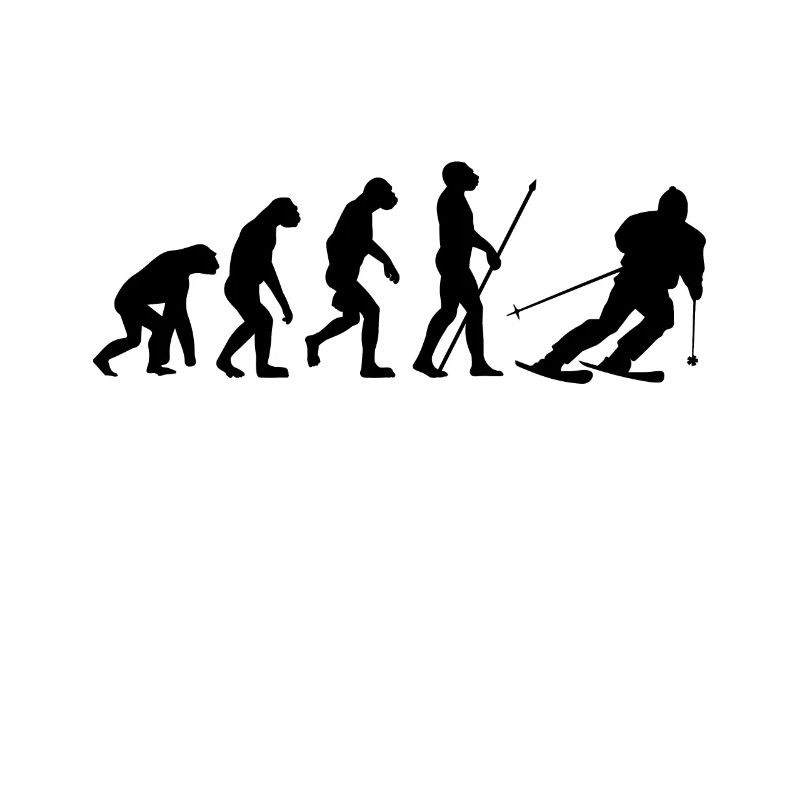 Skifahrer Evolution