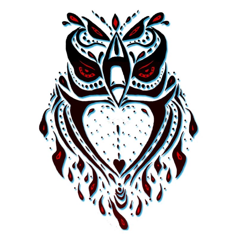 Owls Owls Drawing Tribal Eulen