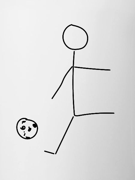 Strich maennchen Fussball