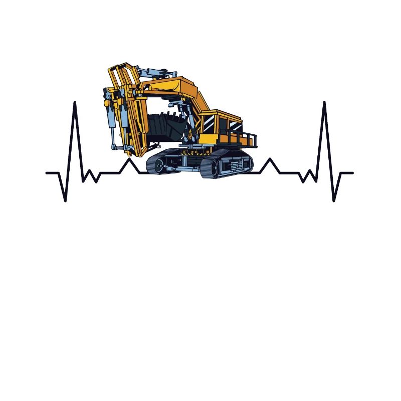 Bagger Herzschlag Baggerfahrer Baggerführer