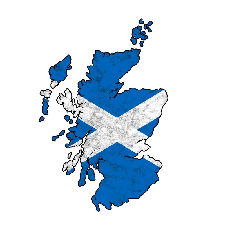 Scotland Map Scottish Flag Scots