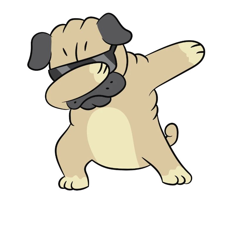 Dabbing Dog Cool Dabbing Pug