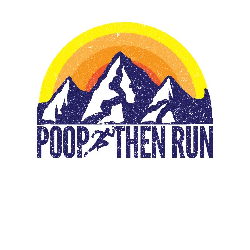Merde puis exécutez Funny Trail Running