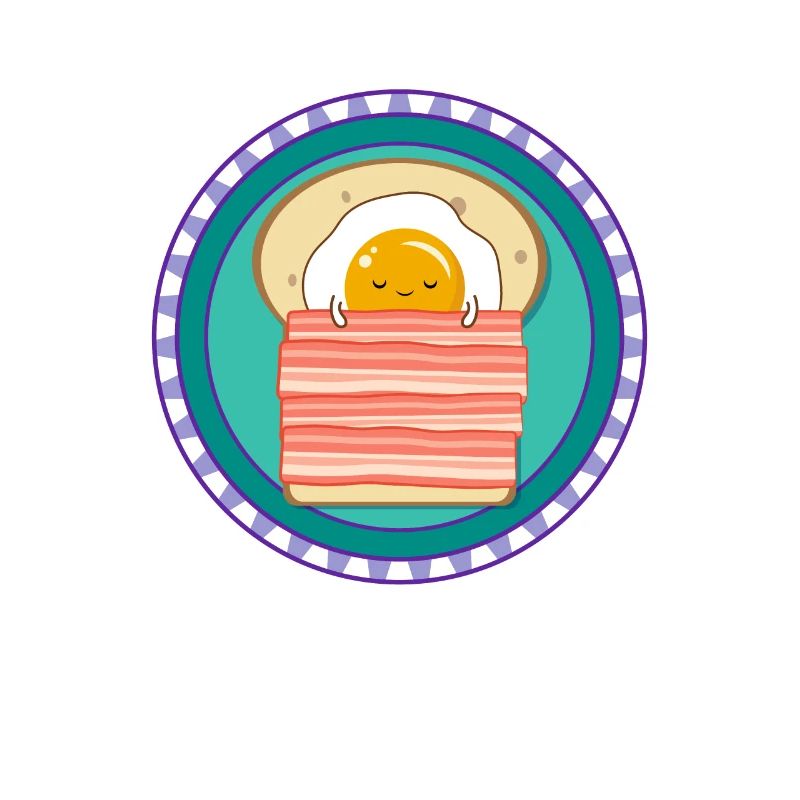 BED AND BREAKFAST Toast Fried Egg Ham Humor