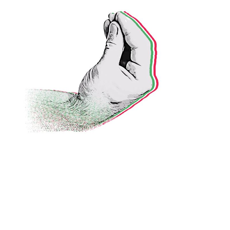 Drapeau italien avec capisci de geste de la main typique?
