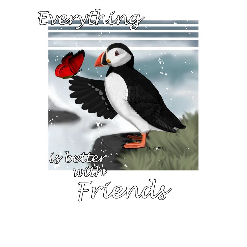Everything is Better With Friends Vintage Vogel