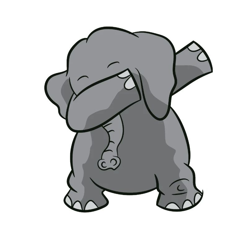 Elephant Dabbing d’éléphant drôle